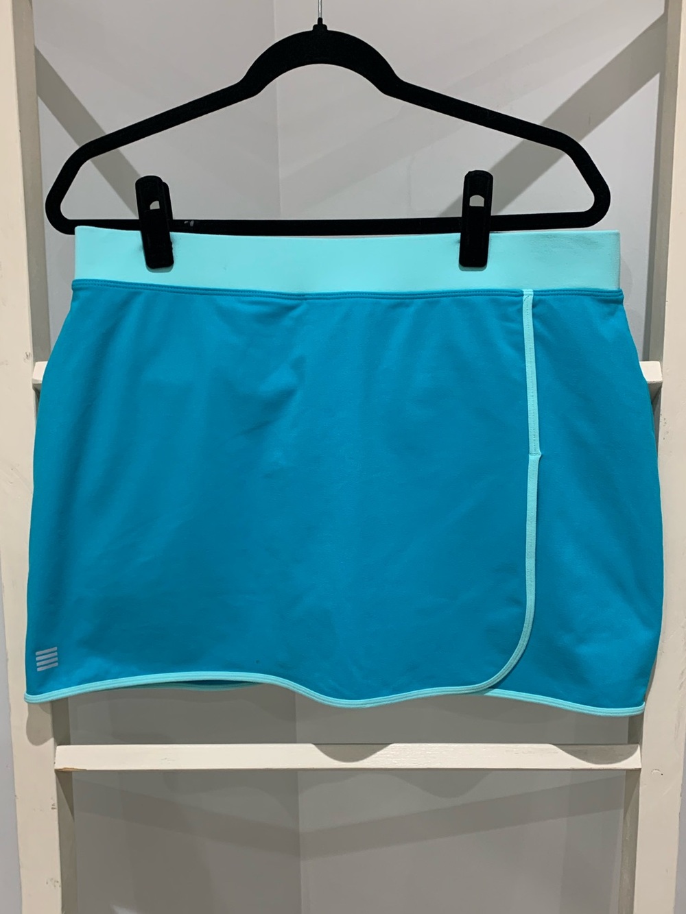 Lands' End Turquoise Active Skort with Contrast Piping
